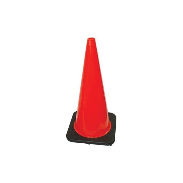 The Brush Man 28 in Vinyl Trafffic Cone, Orange With Black Base TRAFFIC-CONE 28 - main